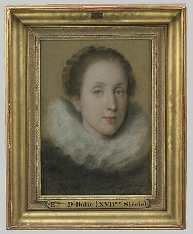 Portrait de femme, avec une fraise de dentelles.