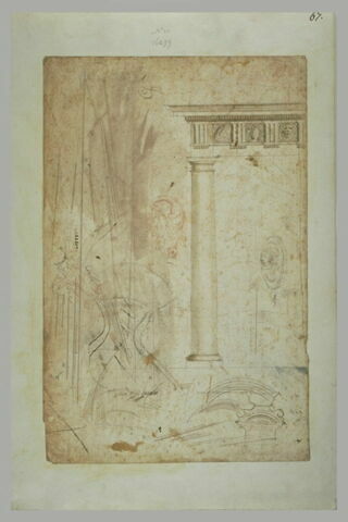 Colonne toscane avec entablement et tracés géométriques, image 1/1