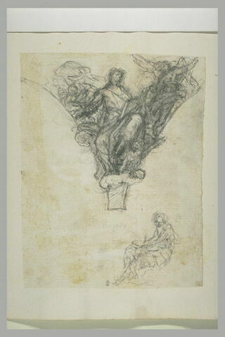 Saint Matthieu écrivant, étude pour un pendentif, image 1/1