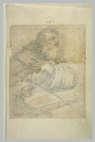 Vieillard barbu écrivant