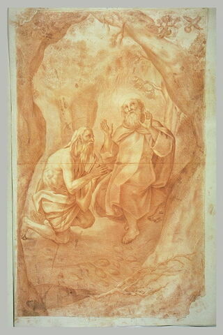 Corbeau ravitaillant saint Paul et saint Antoine