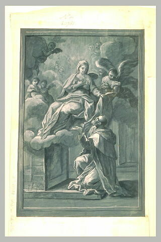 Apparition de la Vierge à un religieux agenouillé, image 1/1