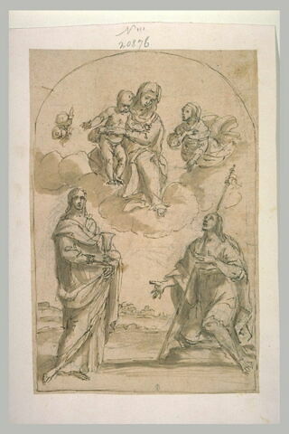 Apparition de la Vierge à l'Enfant à saint Jean et saint Jean-Baptiste, image 1/1
