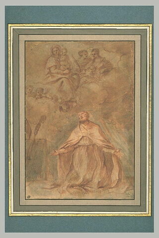Vierge à l'Enfant et deux saintes apparaissant à un saint evêque, image 2/2