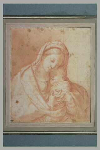 La Vierge tenant l'Enfant Jésus emmailloté, image 1/1