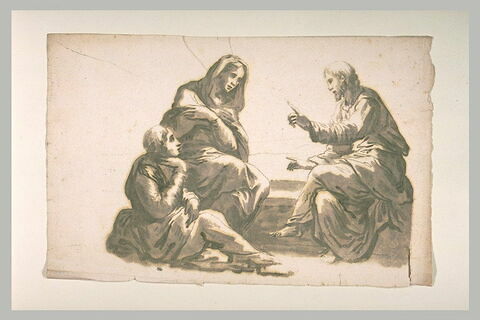 Le Christ enseignant deux saintes