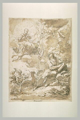 Apparition de la Vierge à saint Jean l'Evangéliste écrivant l'Apocalypse, image 2/2
