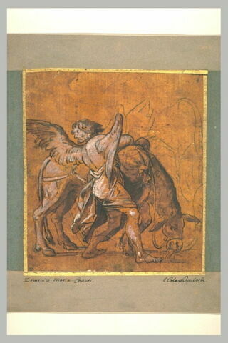 Ange et âne, étude pour le Repos de la Sainte Famille