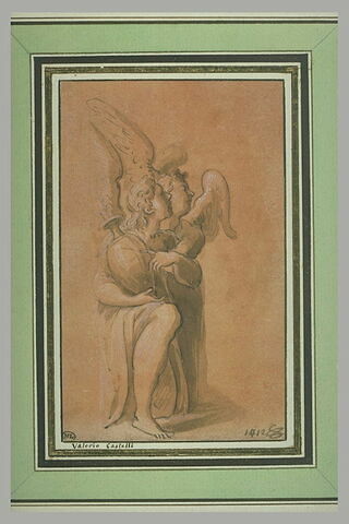 Deux anges agenouillés, en adoration, image 2/2