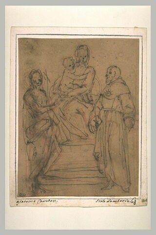 Saint Dominique et saint Jean-Baptiste devant la Vierge et l'Enfant