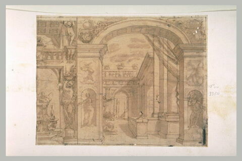 Deux études de décoration architecturale, image 2/2