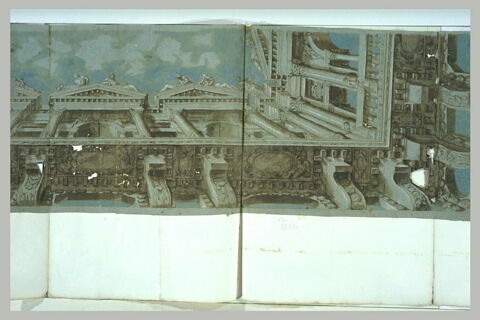 Décor d'architecture en trompe-l'oeil pour un plafond, image 2/2