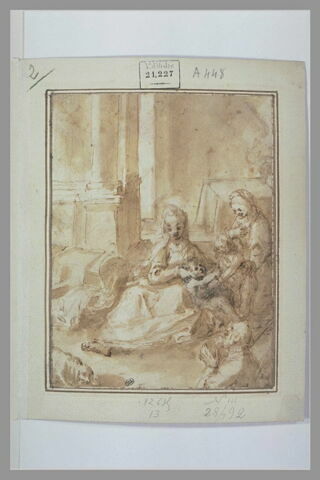 La Sainte Famille, saint Jean Baptiste et sainte Elisabeth, image 1/1