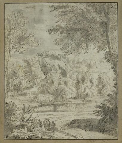 Arbres et rochers au bord d'un cours d'eau, image 1/1