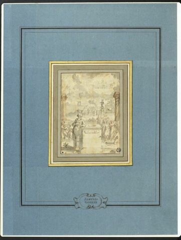 Vieillard appuyé à un tombeau, scène de l'histoire juive, frontispice, image 3/3