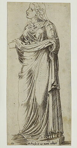 Statue antique représentant une femme drapée
