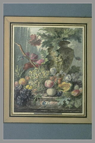Vase, fleurs et fruits, image 2/2