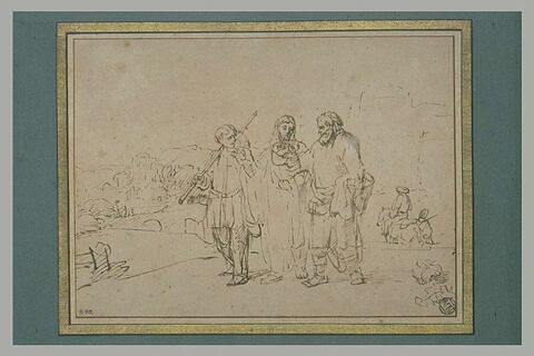 Le Christ et les deux disciples sur la route d'Emmaüs, image 2/3