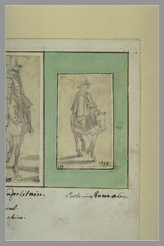 Etude d'homme à cheval, de face, image 1/1