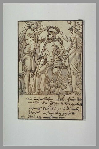Apothéose d'Hercule, couronné par Apollon et Minerve