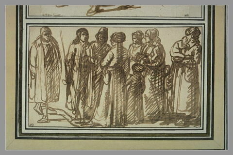 Groupe de trois hommes et quatre femmes, image 1/1