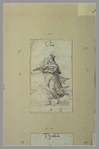 Clio, muse de la Poésie héroïque, jouant de la cithare, image 3/3