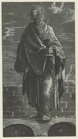 L'apôtre saint Jean debout, tenant un calice