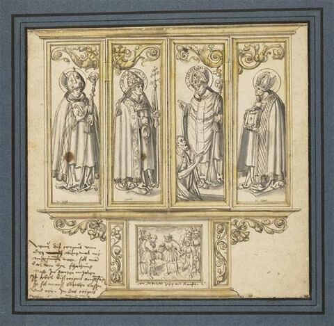 La Cène, projet d'un tableau d'autel, en triptyque avec deux volets, image 3/4