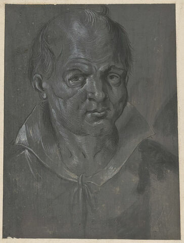 Portrait en buste d'un homme imberbe, vu de face