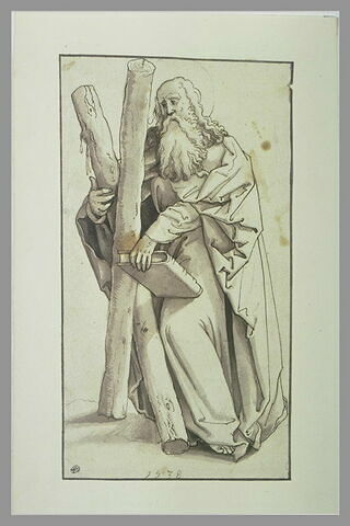 Saint André soutenant sa croix et portant un livre, image 2/2