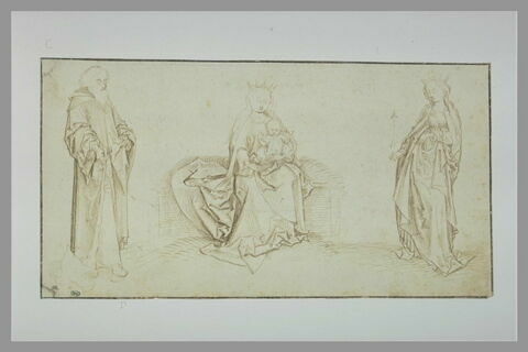 Etudes de saint Jacques, la Vierge et sainte Ursule, image 2/2