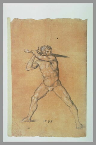 Homme nu, brandissant une épée, image 2/2