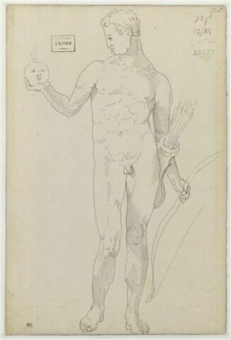 Apollon tenant un carquois et un arc
