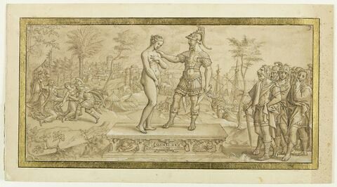 Polyxène sacrifiée par Néoptolème sur la tombe d'Achille