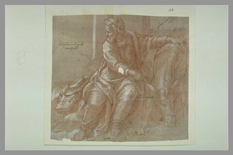 Saint Joseph pendant le repos de la Fuite en Egypte, image 2/2