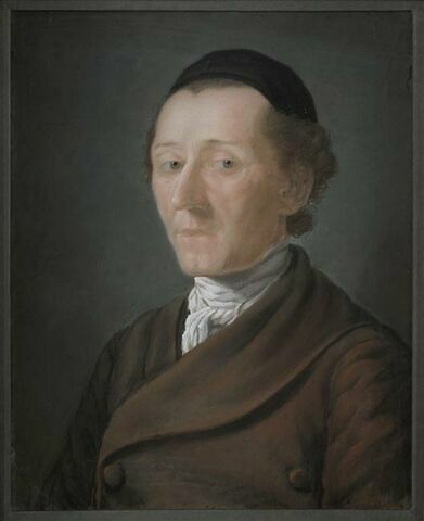 Portrait de Johann Kaspar Lavater, portant un vêtement brun ( 1741-1801).