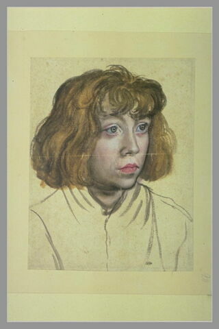Portrait en buste d'un jeune garçon aux yeux verts, image 2/2
