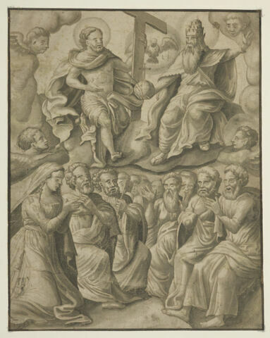 La Pentecôte, la Sainte Vierge et les apôtres au cénacle, image 1/1