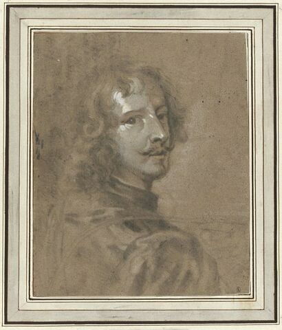 Portrait de van Dyck en buste, de trois quarts à droite