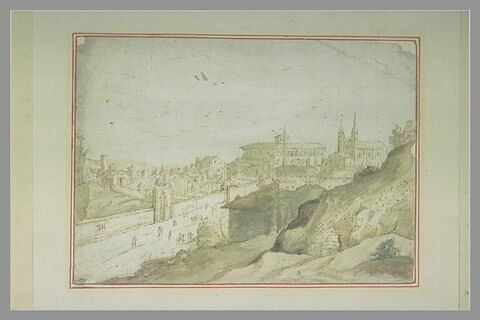 Vue de Rome avec la route menant vers le palais de Latran, image 2/2