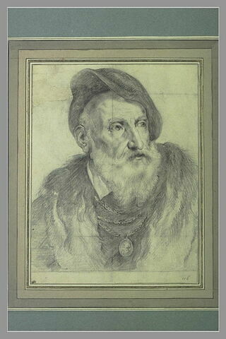 Portrait de Tiziano Vecellio, en buste de trois quarts à droite, image 1/1