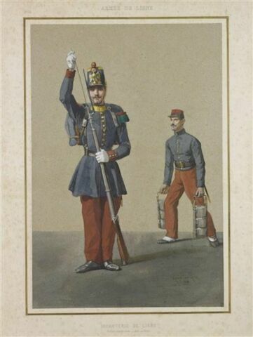 Infanterie de ligne ; fusilier en grande et petite tenue