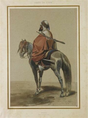 Spahis ; cheval et cavalier arabe, image 1/2