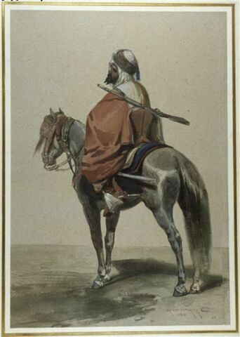 Spahis ; cheval et cavalier arabe, image 2/2
