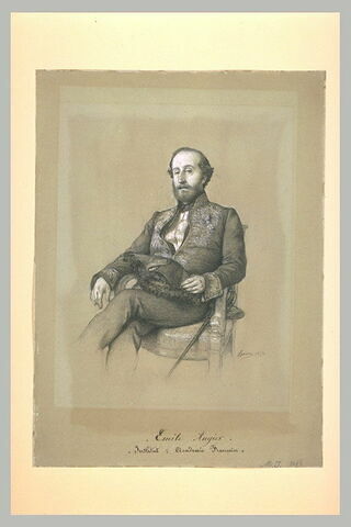 Portrait d'Emile Augier de l'Académie Française