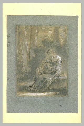 L'Heureuse Mère (étude pour le tableau de Constance Mayer, Salon de 1810), image 2/2