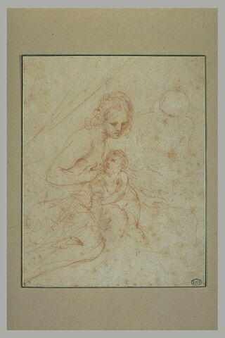 La Vierge allaitant l'Enfant devant un vieillard (Joseph?), image 2/2