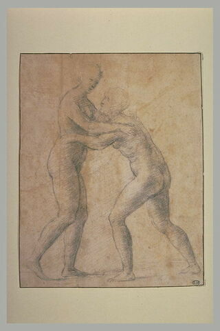 Deux femmes nues debout et s'enlaçant : étude pour une Visitation, image 2/2