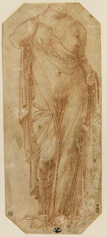 Etude pour une statue féminine, debout, drapée, sans la tête et les bras