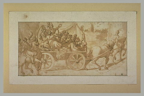 Groupe de musiciennes sur un chariot, image 2/2